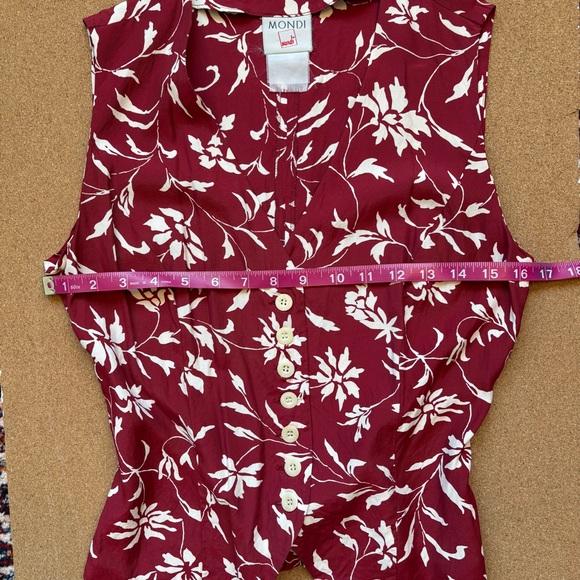 Vintage Mondi vest style sleeveless shirt size M - Picture 7 of 8